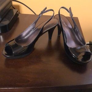 Nine West Platform Stilettos Open toe sling back